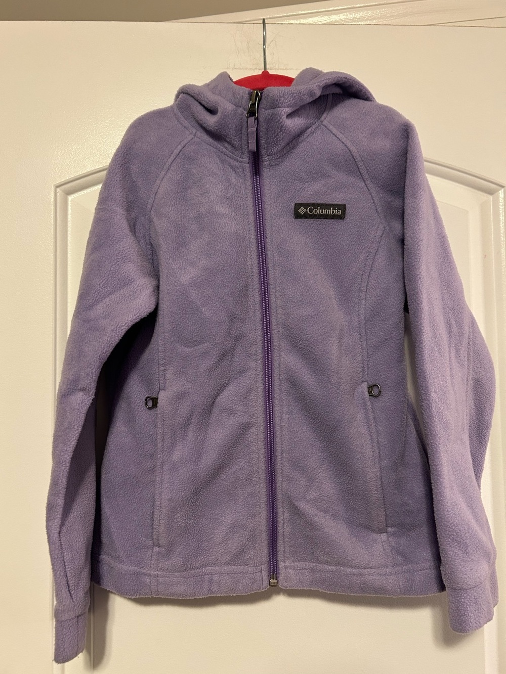Columbia Kids' Lavender Fleece Hooded Jacket - 7/8